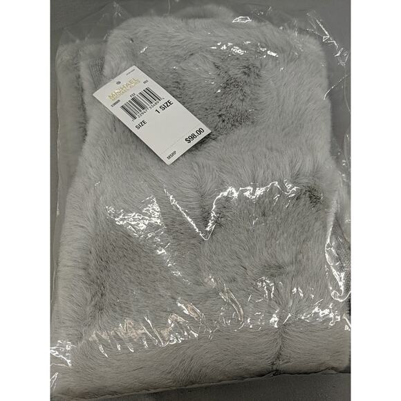 Michael Kors Faux Fur Pull-through Scarf In Grey - Picture 5 of 5